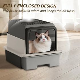2026 Top-Rated Cat Litter Box, Pull-Out Drawer, No Scoop Needed, Fits Modern Home Decor (Option: 1pack)